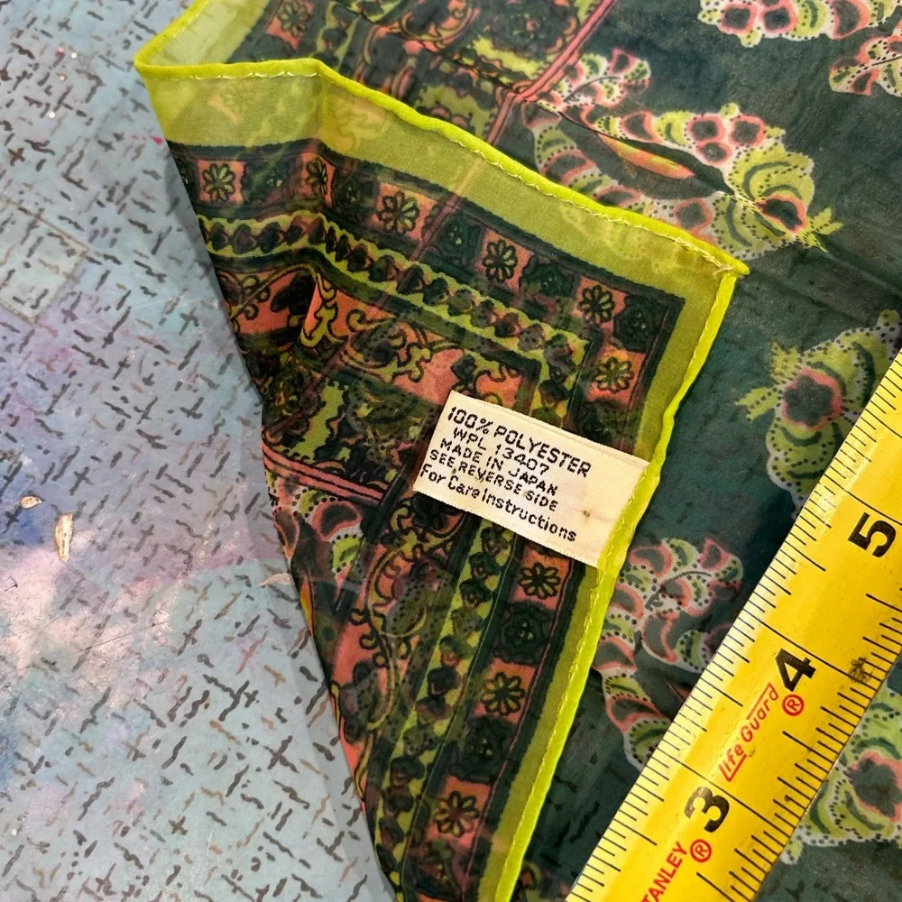 70s Sheer Paisley Scarf